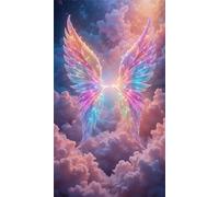Diamond Painting Kit Completo,5D Alas de color cielo diamond painting kit para Adultos DIY Square Pintura de Diamantes Cristal Bordado Punto de Cruz Diamond Art para Hogar Pared Decor 30x70 cm