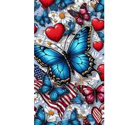 Diamond Painting Kit Completo,5D Mariposas de colores diamond painting kit para Adultos DIY Round Pintura de Diamantes Cristal Bordado Punto de Cruz Diamond Art para Hogar Pared Decor 90x190 cm
