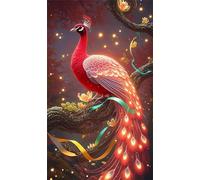 Diamond Painting Kit Completo,5D Sueño de luz estrellas pavo real diamond painting kit para Adultos DIY Round Pintura Diamantes Bordado Punto de Cruz Diamond Art para Hogar Pared Decor 30x70 cm