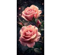 Diamond Painting Kit Completo 70x140 cm Grande Diamond Painting Rosa Il Cielo Stellare, 5D DIY Arte Cristal Manualidades Adultos Kit de Arte con Gemas para Principiantes, Decorativo Pared Hogar f0j-56