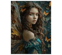 Diamond Painting Kit Completo Ala, 5D Ángel Pintura de Diamante, DIY Punto de Cruz Diamante, Manualidades de Arte con Rhinestones de Cristal para Decoración Pared Hogar Salón Dormitorio 30x40cm L-Y923