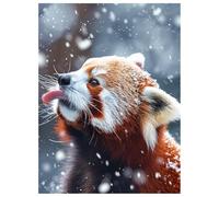 Diamond Painting Kit Completo Animal, 5D Nieve Pintura de Diamante, DIY Punto de Cruz Diamante, Manualidades de Arte con Rhinestones de Cristal para Decoración Hogar Salón Dormitorio 65x90 cm L-Y640