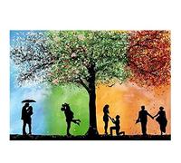 Diamond Painting Kit Completo Árbol de pareja romance,5D DIY Pintura Diamante Grande Adultos Niños Cristal Rhinestone Bordado Punto de Cruz Mosaico Art Crafts for Home Wall Decor Square Drill 30x40cm