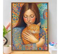 Diamond Painting Kit Completo Belleza, 5D Pintura de Diamante Bordado Punto de Cruz, DIY Cuadros de Diamantes Manualidades Adultos, Dibujo de Diamantes para Decoración de Pared 20x30cm Q-638B