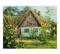 Diamond Painting Kit Completo Casa de las flores,5D DIY Pintura Diamante Grande Adultos Niños Cristal Rhinestone Bordado Punto de Cruz Mosaico Art Crafts for Home Wall Decor Square Drill 100x120cm