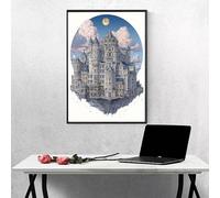 Diamond Painting Kit Completo Casa, Kit de Pintura de Diamantes de Punto de Cruz para Adultos, Arquitectura Diamond Painting Manualidades Adultos para Cuadros Decoracion Salon 100x200cm PjY11960 M-X