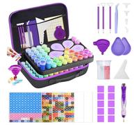 Diamond Painting Kit Completo,Contenedores de Almacenamiento de Pintura de Diamante,Diamond Painting Accesorios,Compartimento de Almacenamiento de Diamantes para Cuentas, Joyas, Pequeños Accesorios