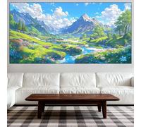 Diamond Painting Kit Completo, Diamond Painting Adultos Grande Tamaño 100x300cm, DIY Paisaje Pintura de Diamantes, Cuadros con Diamantes Punto de Cruz de Mosaico, Decoración Salón (Bosque) QL-624