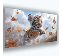 Diamond Painting Kit Completo - Diamond Painting Mariposa, Cuadro Diamantes Manualidades Adultos, DIY Pintar con Diamantes 5D Tigre, Pintura de Diamante para Regalos y Decoracion Hogar 40x80cm 0u-580