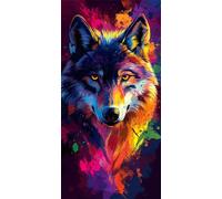 Diamond Painting Kit Completo - Diamond Painting Sueño, Cuadro Diamantes Manualidades Adultos, DIY Pintar con Diamantes 5D Lobo, Pintura de Diamante para Regalos y Decoracion Hogar 30x60cm 0u-300