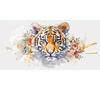 Diamond Painting Kit Completo,DIY Manualidades Adultos,Diamond Painting animal,Punto de Cruz Diamante Art Crafts tigre Patrón,Pintura Diamante Embroidery Kit,Home Decoration Hogar 40 x 80 cm Z-1109