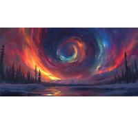 Diamond Painting Kit Completo, DIY Manualidades Adultos, Diamond Painting Aurora, Punto de Cruz Diamante Art Crafts remolino Patrón, Pintura Diamante Embroidery Kit, Decoration Hogar 40 x 70 cm Z-1235