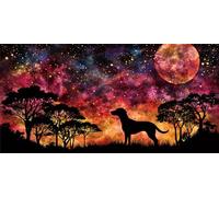 Diamond Painting Kit Completo,DIY Manualidades Adultos,Diamond Painting Cielo estrellado,Punto Cruz Diamante Art Crafts perro Patrón,Pintura Diamante Embroidery Kit,Decoration Hogar 90 x 180 CM Z-1296
