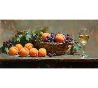 Diamond Painting Kit Completo, DIY Manualidades Adultos, Diamond Painting fruta, Punto de Cruz Diamante Art Crafts durazno Patrón, Pintura Diamante Embroidery Kit, Home Decoration Hogar 70x140cm Z-242