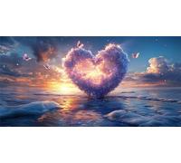 Diamond Painting Kit Completo, DIY Manualidades Adultos, Diamond Painting mar, Punto de Cruz Diamante Art Crafts Amar Patrón, Pintura Diamante Embroidery Kit, Home Decoration Hogar 60 x 120 CM Z-450