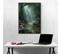 Diamond Painting Kit Completo Flor, Kit de Pintura de Diamantes de Punto de Cruz para Adultos, Flores Diamond Painting Manualidades Adultos para Cuadros Decoracion Salon Modernos 80x110CM PjY2608 3-X