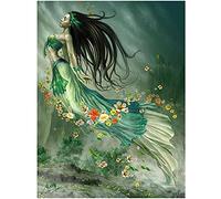 Diamond Painting Kit Completo Hada de las flores,5D DIY Pintura Diamante Grande Adultos Niños Cristal Rhinestone Bordado Punto de Cruz Mosaico Art Crafts for Home Wall Decor Gifts Round Drill 70x90cm