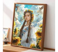 Diamond Painting Kit Completo Hada, Flor Pintura de Diamante Adultos, 5D Punto de Cruz Diamante, DIY Cuadro Diamante Mosaico Art, Rhinestones Bordado Artesanía, Decoración Hogar Regalo 60x80cm Q-O290