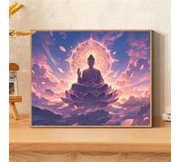 Diamond Painting Kit Completo Loto, Buda Pintura de Diamante Adultos, 5D DIY Diamantes Diamond Painting, Manualidades para Principiantes, Arte de Diamante Cuadros Decoración Regalo 90x120cm 0sc23