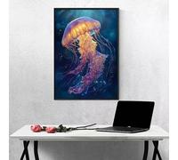 Diamond Painting Kit Completo Medusa, Kit de Pintura de Diamantes de Punto de Cruz para Adultos, BiologíA Diamond Painting Manualidades Adultos para Cuadros Decoracion Salon 40x50CM PjY3444 5-K