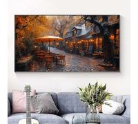 Diamond Painting Kit Completo Otoño, 5D Calle Pintura de Diamante Adultos, DIY Bordado Punto de Cruz Cuadros de Diamantes, para Decoración de La Pared Del Hogar, Oficinas, Regalos Manualidades B-6952