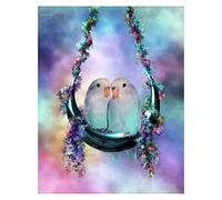 Diamond Painting Kit Completo Pareja de pájaros,5D DIY Pintura Diamante Grande Adultos Niños Cristal Rhinestone Bordado Punto de Cruz Mosaico Art Crafts for Home Wall Decor Gifts Round Drill 80x100cm