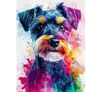 Diamond Painting Kit Completo Perro, Pintura de Diamante Adultos, Pintura de Diamante Vistoso Diamond Painting Kit Completo, Cuadro Diamantes Kits para Decoracion Pared Hogar, Regalo, 30x40cm, J-42