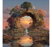 Diamond Painting Kit Completo, Pintura de Diamante 5D DIY para Adultos Principiantes, Cuadros de Diamantes Decoración de Hogar, Mosaicos de Arte con Cristales, Paisaje Abstracto, 90x90cm J-122