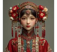 Diamond Painting Kit Completo, Pintura de Diamante 5D DIY para Adultos Principiantes, Cuadros de Diamantes Decoración de Hogar, Mosaicos de Arte con Cristales, Mujer Oriental, 100x100cm J-167