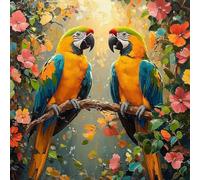 Diamond Painting Kit Completo, Pintura de Diamante 5D DIY para Adultos Principiantes, Cuadros de Diamantes Brillantes Decoración de Hogar, Mosaicos de Arte con Cristales, Flor De Loro, 60x60cm J-921