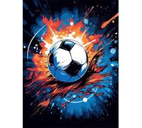 Diamond Painting Kit Completo, Pintura Diamante, Cuadros Diamantes 5D Pintura Diamante, Punto Diamante Cuadros de Diamantes, Punto de Cruz Diamante Arts Craft para Niños y Adultos Football 30x40cm