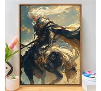 Diamond Painting Kit Completo Príncipe, 5D Pintura de Diamante Cuadrados Kit Adultos, DIY Punto de Cruz Diamante Cuadro de Manualidades para Adultos, Decoración Hogar Regalo (Caballo) 70x90cm S-Y133