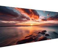 Diamond Painting Kit Completo, Puesta de Sol Mar Diamond Painting Grande 120x60cm, 5D DIY Full Diamond Adultos Punto de Cruz Kit Pintura Diamond Dots Manualidades de Cristal, Decoración de Pared K-368