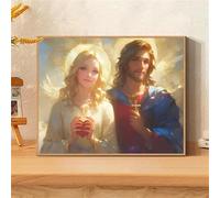 Diamond Painting Kit Completo Virgen MaríA, JesúS Pintura de Diamante Adultos, 5D DIY Diamantes Diamond Painting, Manualidades para Principiantes, Arte de Diamante Cuadros Decoración 20x30cm 0sc173