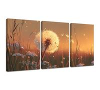 Diamond Painting Kit Diente de león, 3pcs Set 5D Bricolaje Diamond Painting 50x70cm Paisaje Taladro Completo Cuadrado Cristal Bordado Punto de Cruz, Diamante Pinturas Artes Decoración de Hogar 2S-1360