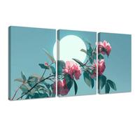 Diamond Painting Kit Flor, 3pcs Set 5D Bricolaje Diamond Painting 45x60cm Azul Taladro Completo Cuadrado Cristal Bordado Punto de Cruz, Diamante Pinturas Lienzo Artes Decoración de Hogar 2S-1425