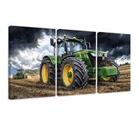 Diamond Painting Kit Granja, 3pcs Set 5D Bricolaje Diamond Painting 60x90cm Tractor Taladro Completo Cuadrado Cristal Bordado Punto de Cruz, Diamante Pinturas Lienzo Artes Decoración de Hogar 2S-615