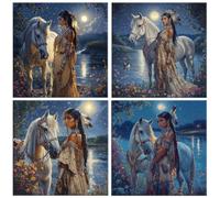Diamond Painting Kit Hermoso caballo, Pintar Diamantes Kit 80x80cm f-560