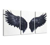 Diamond Painting Kit Negro, 3pcs Set 5D Bricolaje Diamond Painting 60x90cm Ala Taladro Completo Cuadrado Cristal Bordado Punto de Cruz, Diamante Pinturas Lienzo Artes Decoración de Hogar 2S-1423