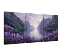 Diamond Painting Kit Paisaje, 3pcs Set 5D Bricolaje Diamond Painting 40x50cm Montaña Taladro Completo Cuadrado Cristal Bordado Punto de Cruz, Diamante Pinturas Lienzo Artes Decoración de Hogar 2S-522