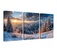 Diamond Painting Kit Paisaje, 3pcs Set 5D Bricolaje Diamond Painting 45x60cm Montaña nevada Taladro Completo Cuadrado Cristal Bordado Punto de Cruz, Diamante Pinturas Artes Decoración de Hogar 2S-497