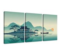 Diamond Painting Kit Paisaje, 3pcs Set 5D Bricolaje Diamond Painting 50x70cm Porcelana Taladro Completo Cuadrado Cristal Bordado Punto de Cruz, Diamante Pinturas Artes Decoración de Hogar 2S-1428