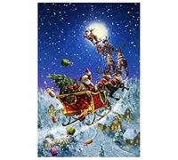 Diamond Painting Kit, Papá Noel Navidad Cuadros Diamantes 5D, DIY Pintura Diamante Kit Completo Punto de Cruz Bordado Diamante Lienzo Mosaico Art Manualidades, Decor de Paredes Square Drill 40x50cm