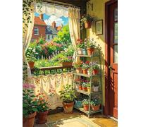 Diamond Painting Kit para Adultos Luz solar, DIY 5D Jardín de Plantas Pintura de diamante adultos, Taladro Square Completo, Cuadro Diamante Art Rhinestones Bordado para Decoración Hogar 42x50in