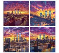 Diamond Painting Kit Puente de Brooklyn, Pintar Diamantes Kit 30x30cm f-39