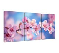 Diamond Painting Kit Rosa, 3pcs Set 5D Bricolaje Diamond Painting 50x65cm Flor Taladro Completo Cuadrado Cristal Bordado Punto de Cruz, Diamante Pinturas Lienzo Artes Decoración de Hogar 2S-1419
