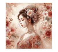 Diamond Painting Kits,5D Diosa de las flores diamond paintings Manualidades para Adultos,DIY Round Cristal Rhinestones Bordado Punto de Cruz Diamante Painting Kits para Decor de Pared 100x100cm