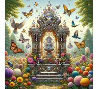 Diamond Painting Kits,5D Esculturas de jardín diamond paintings Manualidades para Adultos,DIY Square Cristal Rhinestones Bordado Punto de Cruz Diamante Painting Kits para Decor de Pared 70x70cm