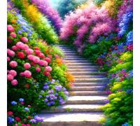 Diamond Painting Kits,5D Flores silvestres coloridas diamond paintings Manualidades para Adultos,DIY Round Cristal Rhinestones Bordado Punto de Cruz Diamante Painting Kits para Decor de Pared 30x30cm