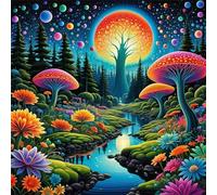Diamond Painting Kits,5D Mundo de la Jungla diamond paintings Manualidades para Adultos,DIY Round Cristal Rhinestones Bordado Punto de Cruz Diamante Painting Kits para Decor de Pared 100x100cm
